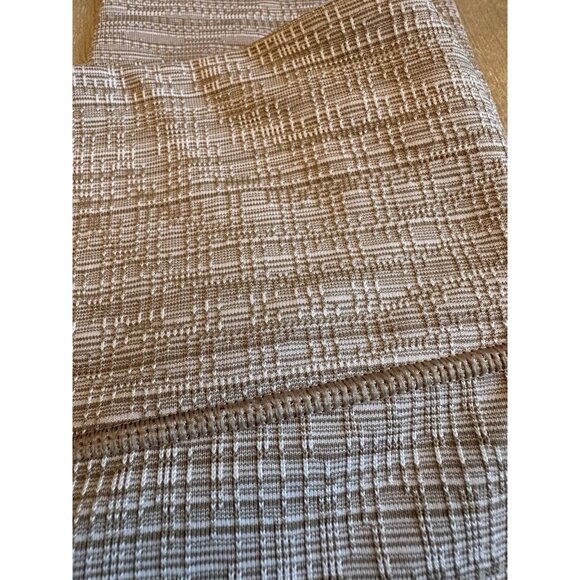 Athleta Jacquard Chaturanga Tight Leggings Small Light Tan White Textured - Picture 4 of 9